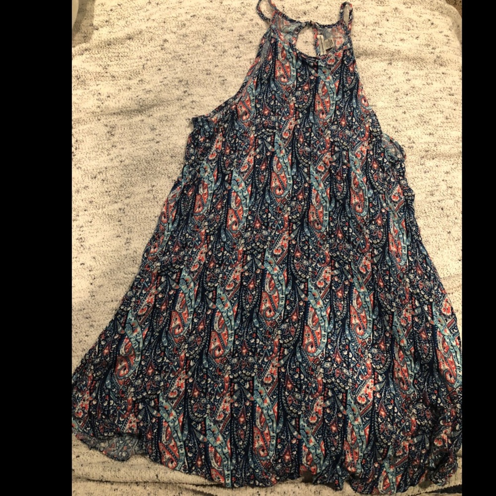 High neck line dress